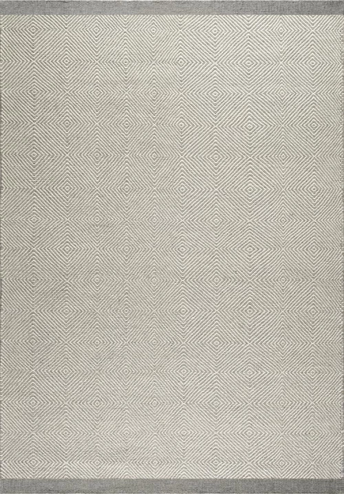 Μάλλινο Κιλίμι Tapicap Herringbone Square Grey-white - 130 X 190