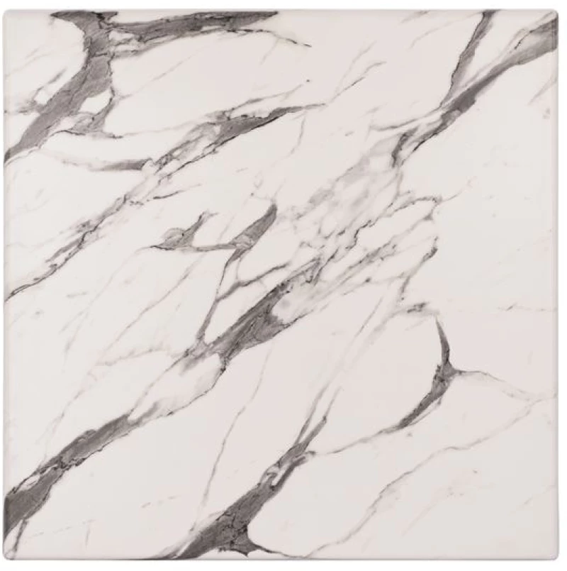 Επιφανεια Τραπεζιου Werzalit 80χ80 Marble White-grey 5657 Hm5231.11