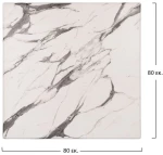 Επιφανεια Τραπεζιου Werzalit 80χ80 Marble White-grey 5657 Hm5231.11