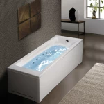 Sirene Cubic Cub18080w - Ακρυλική Μπανιέρα Υδρομασάζ 180x80 Εκ