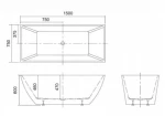 Karag Keres K-1505 - Μπανιέρα Ελεύθερης Τοποθέτησης 170x80 Εκ.
