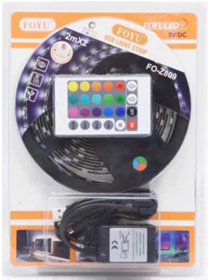 Ταινία Led Τροφοδοσίας Usb (5v) Rgb Μήκους 2x2m Τύπου Smd5050