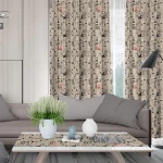 Lino Κουρτινα Kau 850 Με Τρεσα Black 135x270 Black -
