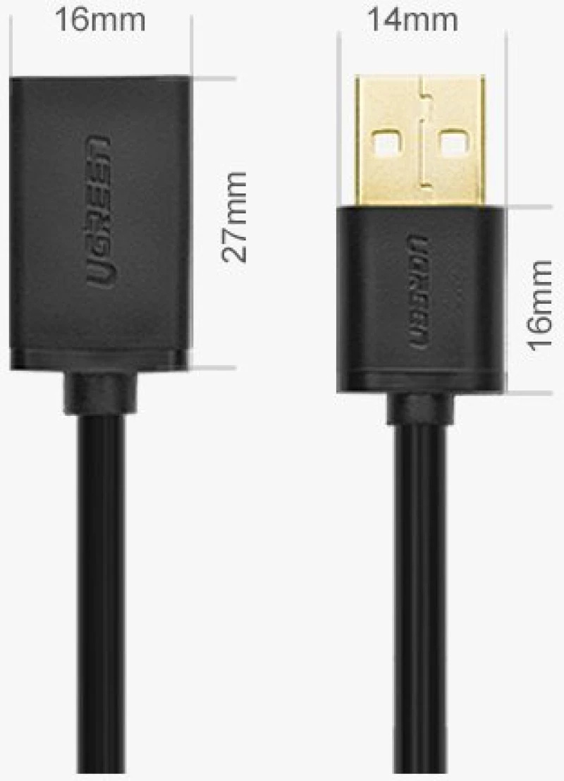 Ugreen Usb Female - Usb Male Cable Extension Cord 1m Black 10314