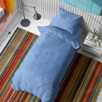 Σεντονια Σετ 3 Τεμ Cotton 100% 160χ240 Solid 498 Sky Blue Sky Blue Σεντονια Βαμβακερα Μονα Μονοχρωμα Σετ 3 Τεμ