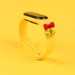 Strap Xmas Replacement Band Strap For Xiaomi Mi Band 4 Mi Band 3 Christmas Holidays Yellow Bells