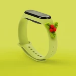 Strap Xmas Replacement Band Strap For Xiaomi Mi Band 6 Mi Band 5 Christmas Holidays Green Mistletoe
