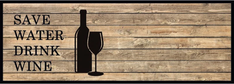 Ταπέτο Κουζίνας Cook & Wash 410 Save Water Drink Wine - 50 X 150