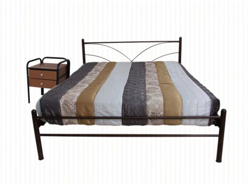Μεταλλικό Κρεβάτι Metal Casa Ύδρα Μαύρο 120 X 200