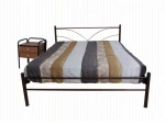 Μεταλλικό Κρεβάτι Metal Casa Ύδρα Μαύρο 120 X 200