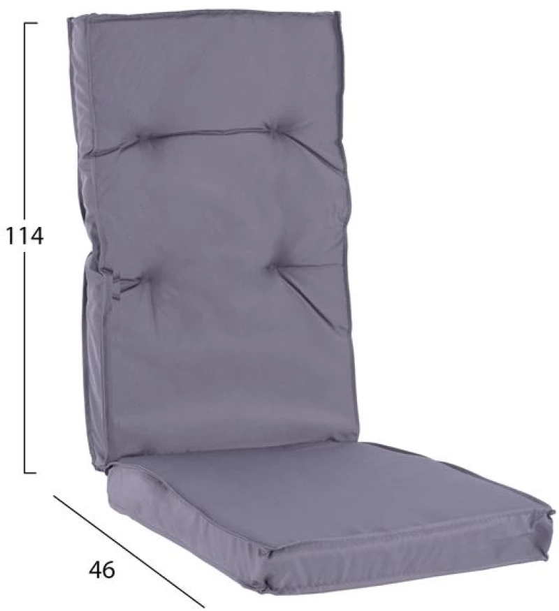 Μαξιλαρι Υφασματινο Με Πλατη Γκρι 114x46x7 Εκ. Hm5744.10