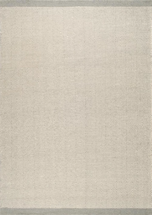 Μάλλινο Κιλίμι Tapicap Herringbone White - 130 X 190