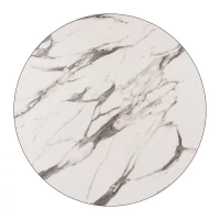 247456 Επιφανεια Τραπεζιου Hpl Marble White-grey Φ69 Εκ. Παχουσ 12mm.