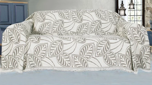 Ριχτάρι Πολυθρόνας (180x180) Mcdecor Leaves Εκρού - -