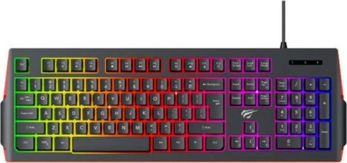 Havit Kb866l Gaming Πληκτρολόγιο Με Φωτιζόμενα Πλήκτρα Αγγλικό Us