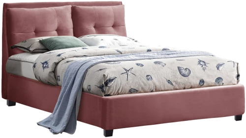 Κρεβατι Billie Με Βελουδο Σαπιο Μηλο Hm551.12 160χ200