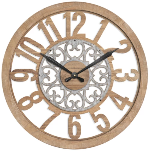 271740 Ρολοι Τοιχου Ξυλο/μεταλλο Φ60x4cm