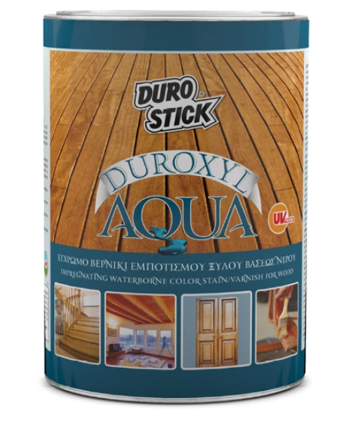 Durostick Duroxyl Aqua Καρυδιά Ανοιχτή Έγχρωμο Βερνίκι Εμποτισμού Ξύλου Βάσεως Νερού 750ml