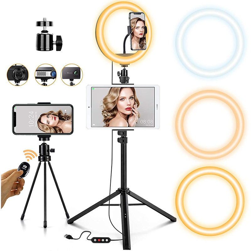 Joyroom Ring Light 26cm 2800-6000k Με Τρίποδο Και Βάση Για Κινητό Jr-zs233