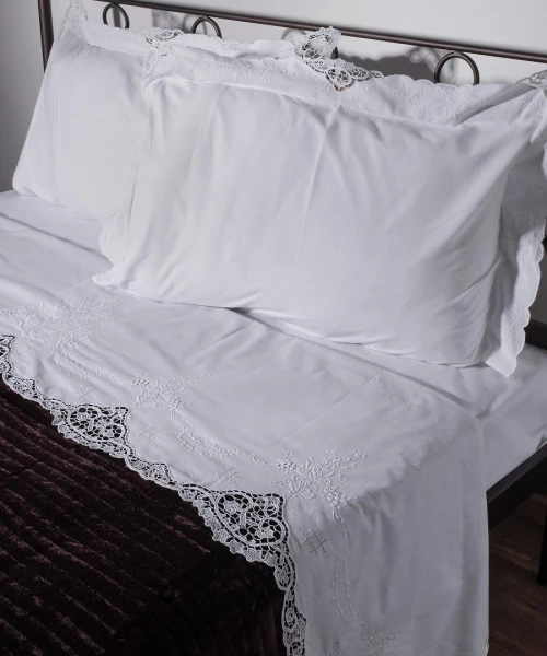 Χειροποιητο Βενισ Σεντονι Ng018 Τριων Τεμαχιων (225cm X 270cm) Λευκο - -