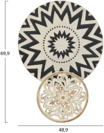 Διακοσμητικο Τοιχου Μεταλλικο Hm7554 48.9x69.9x6.4