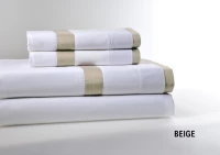Σετ Σεντόνια Down Town 245x270 Με Rever Beige Βαμβακοσατέν - Υπέρδιπλο 245 X 270
