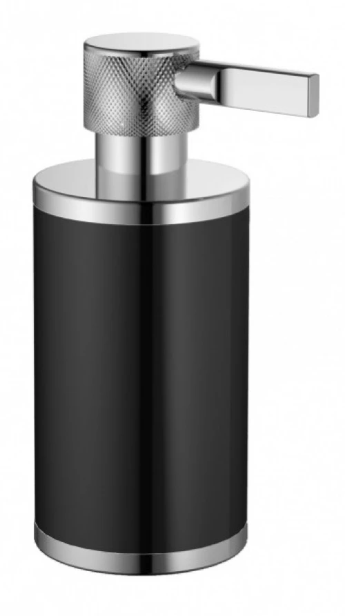 Sparke Lusta-04 Σαπουνοθήκη Με Απλικατέρ Μαύρο-γυαλιστερό Ορείχαλκος & Ρητίνη