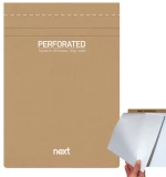 250477 Next Μπλοκ Σημειώσεων Perforated Λευκό 16,5x24εκ., 80φ., 70γρ. (σετ 10 Τεμαχιων)