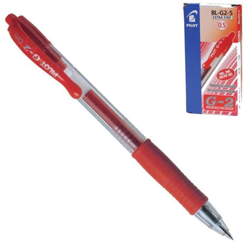 251957 Pilot Στυλό Jel G2 Extra Fine Κόκκινο 0.5mm (σετ 12 Τεμαχιων)