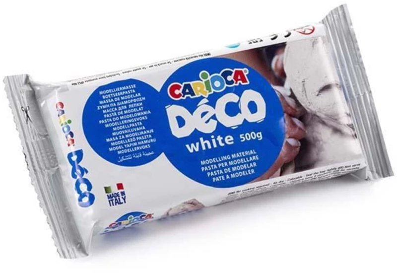 252039 Carioca Deco Λευκόσ Πηλόσ 500gr. (σετ 3 Τεμαχιων)
