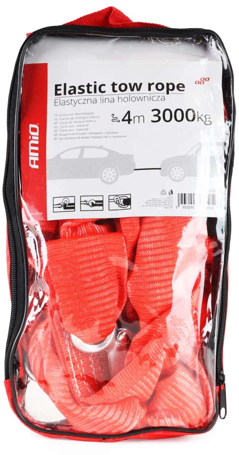 Amio Ιμαντασ Ρυμουλκησησ Elastic Tow Rope 3000kg 1,5>4m 02595/am