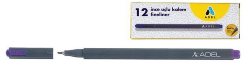 254317 Adel Μαρκαδόροσ Fineliner 0.4mm Μωβ (σετ 12 Τεμαχιων)
