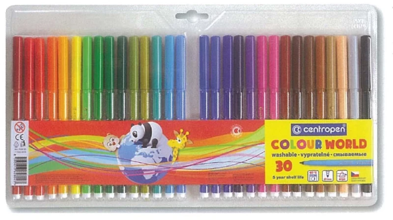 257919 Centropen Μαρκαδόροι Ζωγραφικήσ Washable 1mm 30 Χρώματα (σετ 3 Τεμαχιων)