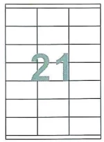 258829 Fleks Ετικέτ. Αυτοκόλ. Λευκέσ 70x42,3mm 21/φ 100φ Α4