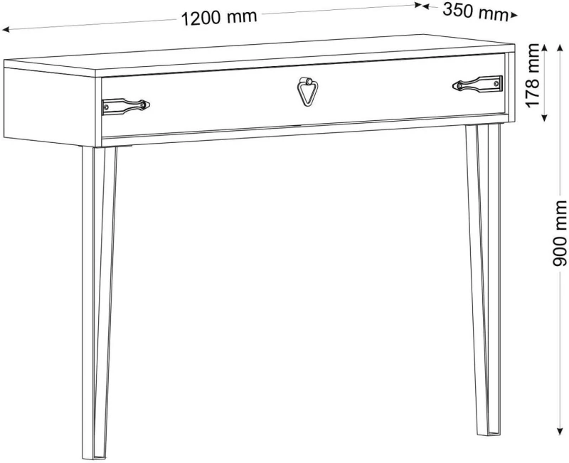 Κονσόλα Thira Καφέ 120x35x90cm