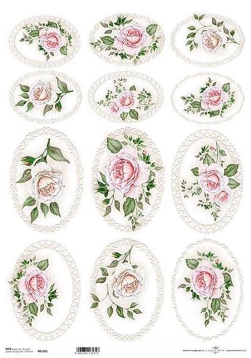 256120 Ριζόχαρτο `bouquets 1` 42x29.7εκ. (itd-r182l) (σετ 3 Τεμαχιων)