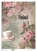 256121 Ριζόχαρτο `roses 1` 42x29.7εκ. (itd-r058l) (σετ 3 Τεμαχιων)