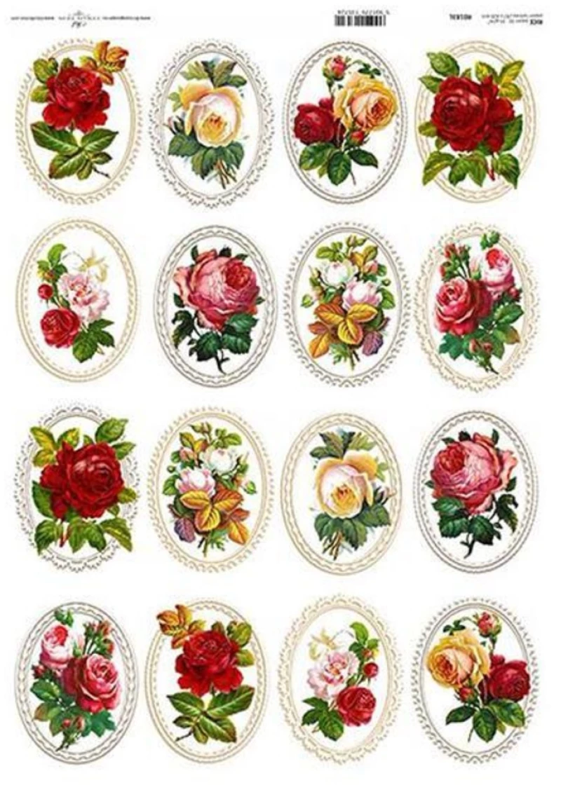 256158 Ριζόχαρτο `bouquets 2` 42x29.7εκ. (itd-r183l) (σετ 3 Τεμαχιων)