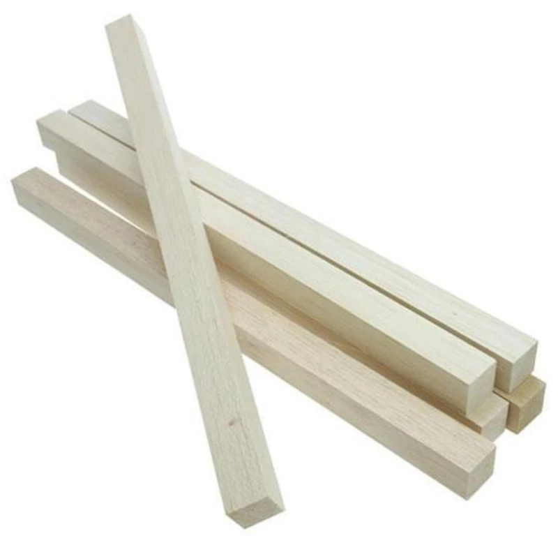 258553 Ράβδοσ Balsa Τετράγωνη 4χιλ. X1μ. X 4χιλ. (σετ 100 Τεμαχιων)