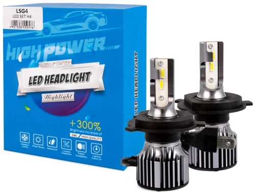 M-tech H4 9>24v 6.500k 5.000lm 50w Csp1860 Led Lsg Series +300% Kit M-tech - 2 Τεμ. Lsg4/mt