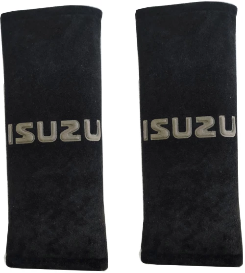 Race Axion Isuzu Μαξιλαρακια Για Ζωνη Ασφαλειασ 21 X 7,5 Cm Σε Μαυρο Χρωμα Με Γκρι Logo - 2 Τεμ. Μαξ.34001/black-rx