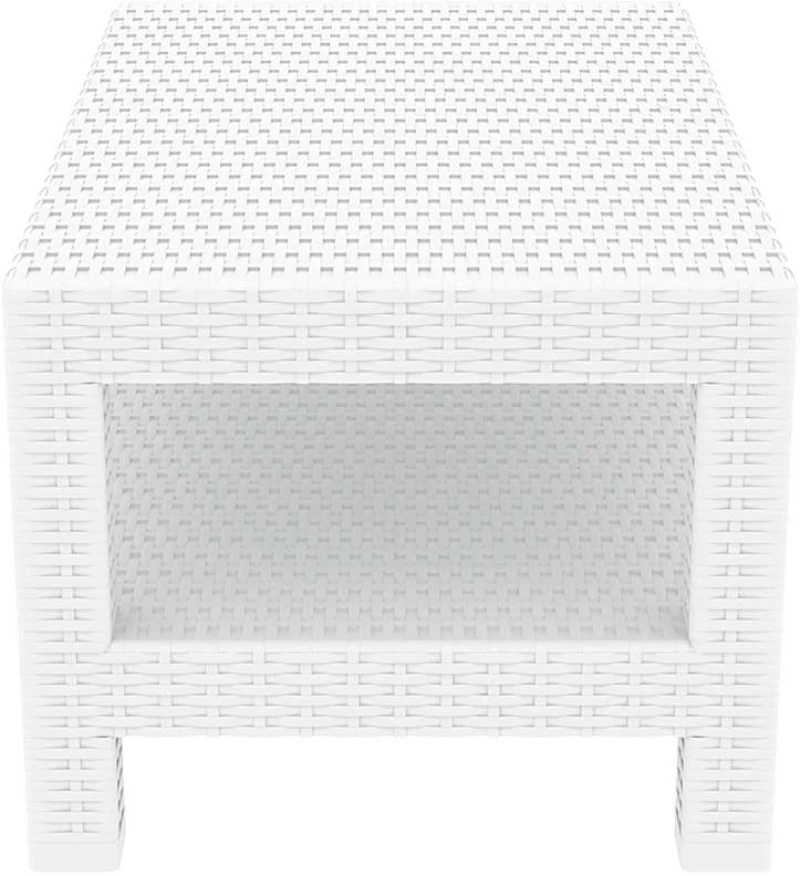 Monaco White Τραπεζι 92χ57χ45εκ. Πολ/νιου