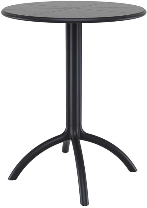 Octopus Φ60χ75εκ.black Τραπεζι Πολ/νιου