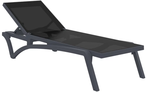 Pacific Ξαπλωστρα Dark Grey/black Πολ/νιου