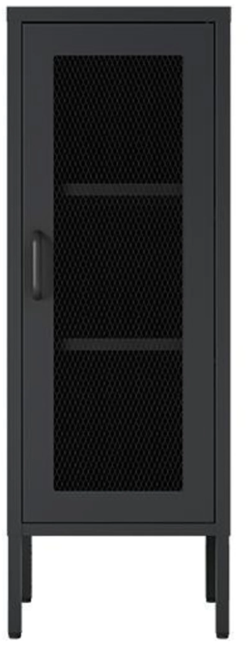 285602 Nextdeco Ντουλάπι Μαύρο Μεταλλικό Με Πλέγμα Υ102x40x40εκ.