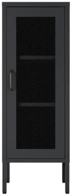 285602 Nextdeco Ντουλάπι Μαύρο Μεταλλικό Με Πλέγμα Υ102x40x40εκ.