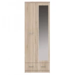 Ντουλάπα Δίφυλλη Top Mix 60x33x183cm Σονόμα Με Καθρέπτη