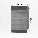 Alina Κάτω Ντουλάπι Με Συρτάρι 50x44,5x85εκ Σονόμα-μόκκα