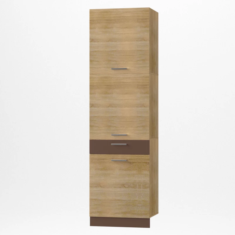 Alina Μεγάλο Ντουλάπι 60x55,6x213,3εκ Σονόμα-μόκκα