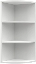 Charlotte Γωνιακό Πάνω Ντουλάπι Με Ράφια 28,5x28,5x71,8εκ Λευκό
